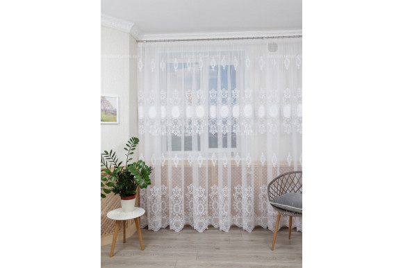 Тюль грек фатин со стразами Agila TFV-8143