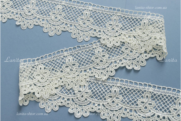 Мереживо молочне 7,5 см KTD-02