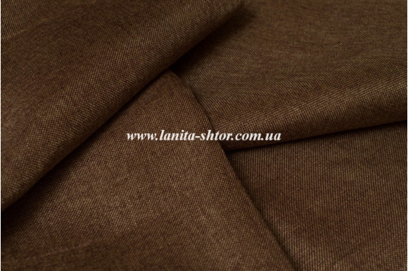Тканина мішковина тонка шоколадна К014