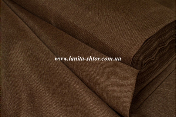 Тканина мішковина тонка шоколадна К014