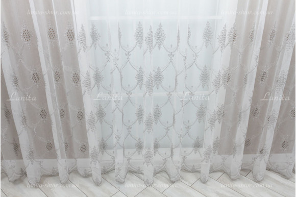 Тюль микросетка лен Ajoure TSL-2052