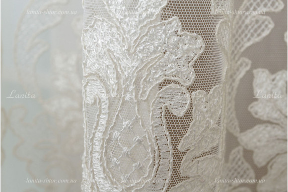 Тюль фатин с вышивкой Delice TFV-7645 Тюль фатин с вышивкой Delice TFV-7645