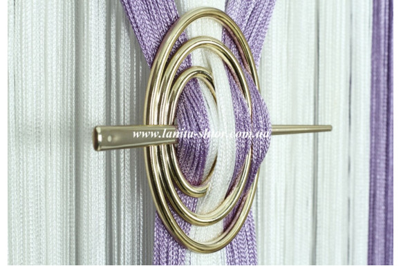 Подхват-заколка Овал золотистый глянец