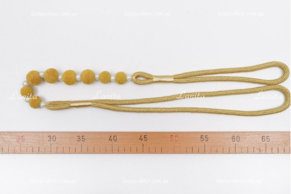 Подхват с бусинами PSB желтый