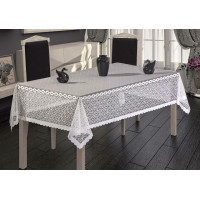 Скатертина мереживна біла SKG-5 160*220см