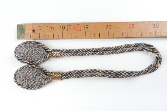 Магніт для штор Джут 7947 бежево-сірий