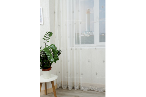 Готовый тюль грек фатин Albiva GT-8147 2,50м/5,0м