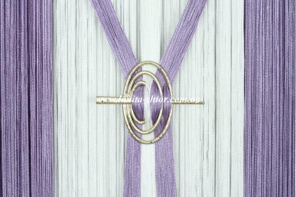 Підхват-шпилька Овал золотистий мармур Підхват-шпилька Овал золотистий мармур