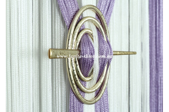 Підхват-шпилька Овал золотистий мармур