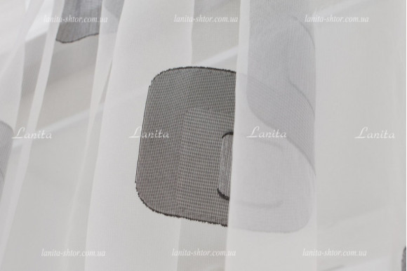 Готовый тюль органза Mexx серый  2,51м/6,0м