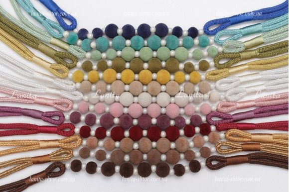 Підхват з намистинами PSB фіолетово-сливовий