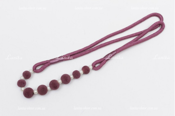Підхват з намистинами PSB фіолетово-сливовий