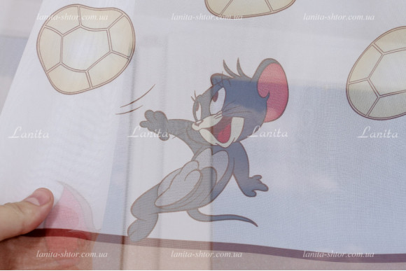 Тюль в детскую Tom & Jerry-BR