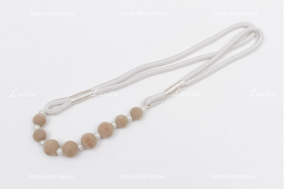 Подхват с бусинами PSB бежево-песочный