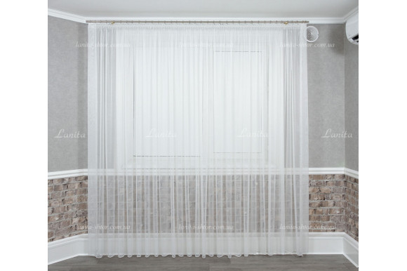 Готовый тюль микросетка лен GT-7649 2,50м/6,0м