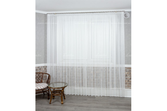Готовый тюль микросетка лен GT-7649 2,50м/6,0м