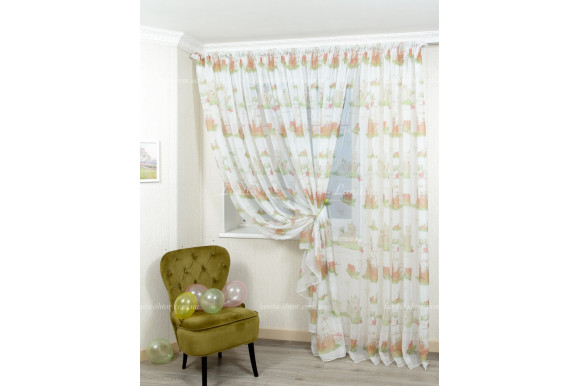 Тюль в детскую Pirates-03