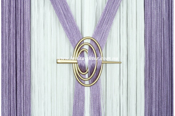 Підхват-шпилька Овал золотистий сатин