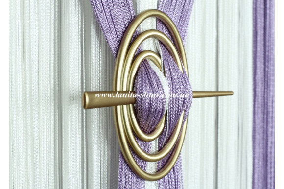 Підхват-шпилька Овал золотистий сатин