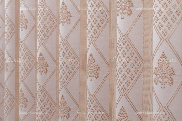 Тюль органза Mexx бронзово-карамельный 2,51м/6,0м