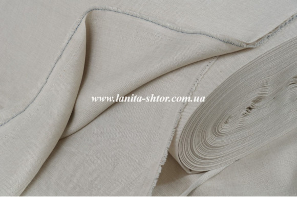 Штори мішковина тонка К014 бежево-сірі