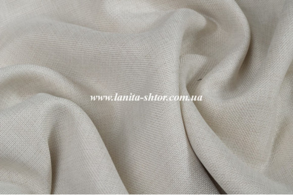 Штори мішковина тонка К014 бежево-сірі