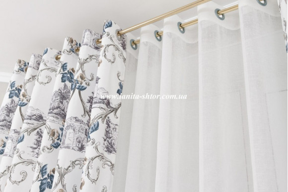 Шторы микровелюр компаньон Venza TCK-1273