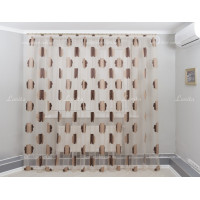 Тюль органза Mexx беж-шоколад 2,51м/6,0м