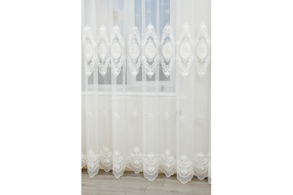 Тюль фатин со стразами Agila TFV-8151