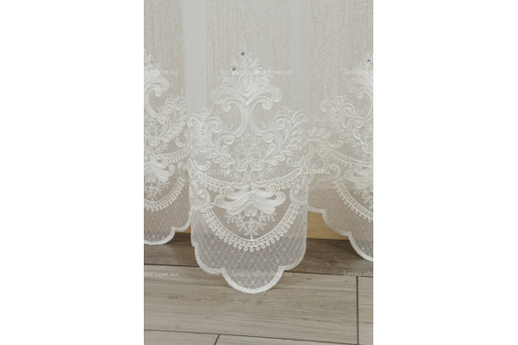 Тюль фатин со стразами Agila TFV-8151