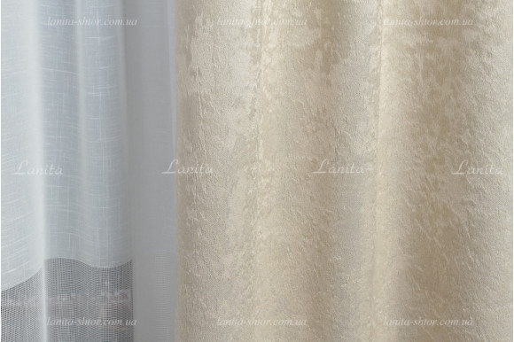 Блэкаут однотонный бежево-серый