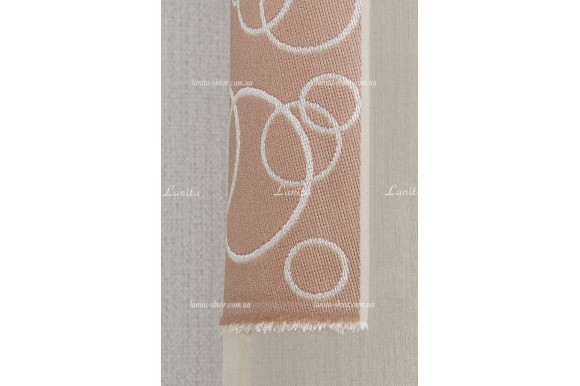 Готовый тюль органза Mexx коричневый 2,51м/6,0м