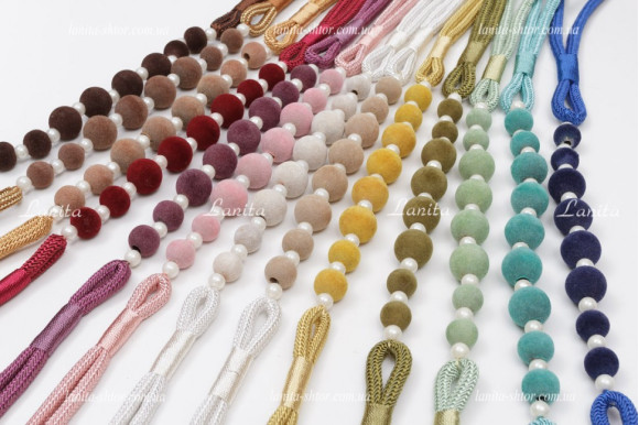 Подхват с бусинами PSB ментоловый