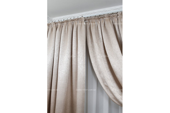 Готові штори блекаут Auris пісочний 1,60м/3*2,20м