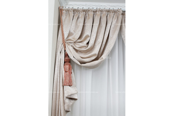 Готові штори блекаут Auris пісочний 1,60м/3*2,20м