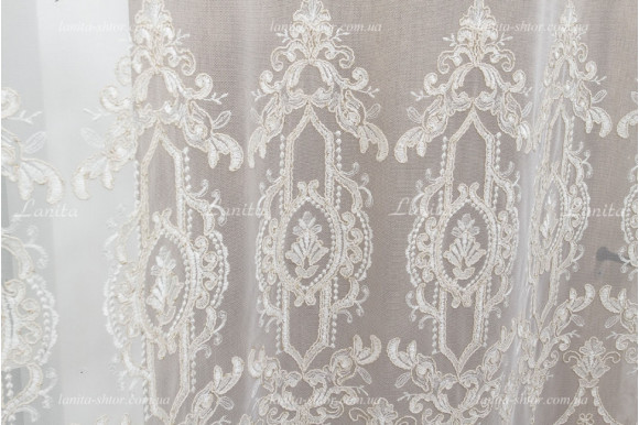Тюль грек фатин с вышивкой Indola TFV-2056
