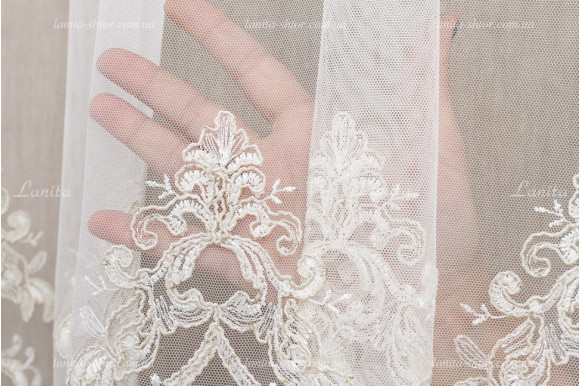 Тюль грек фатин с вышивкой Indola TFV-2056
