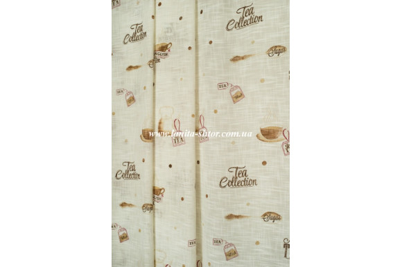 Тюль під льон Tea Collection К-078-02