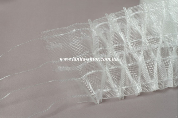 Шторна стрічка широка органзова (вафелька)