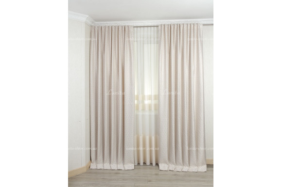 Готові штори жакард-сатин Bellmar GS-8055 2,57м/2*1,90м