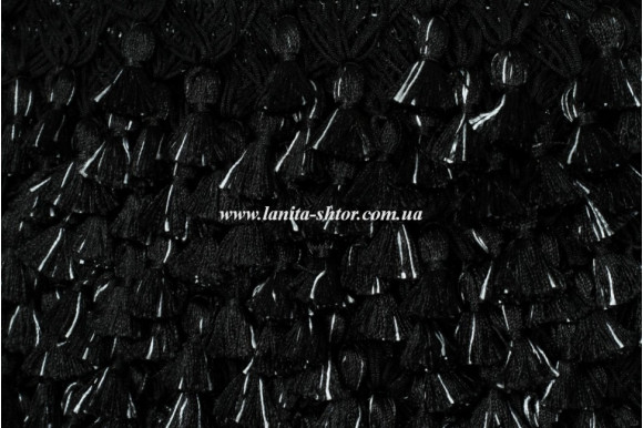 Бахрома для штор BMK чорно-біла