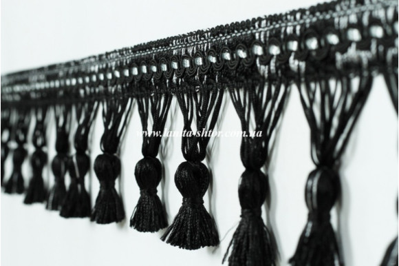 Бахрома для штор BMK чорно-біла