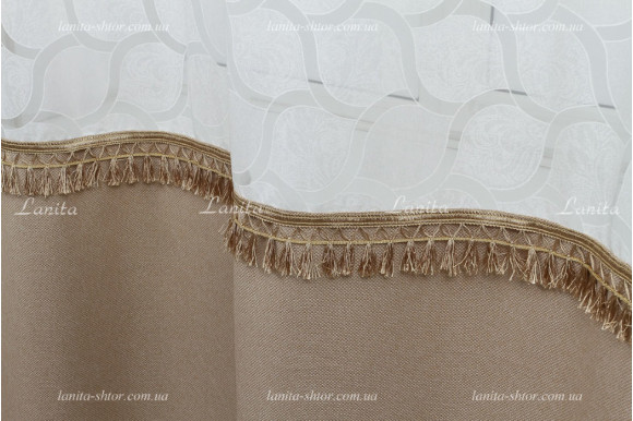 Фіранка комбінована деворе+рогожка 2,45м/2,80м