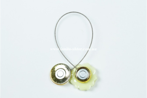 Магнит для штор MR Розочка светло-желтая Магнит для штор MR Розочка светло-желтая