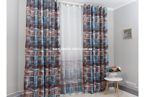 Шторы микровелюр компаньон Venza TCK-1278