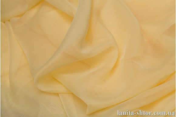Шифон бледно-желтый Т-13