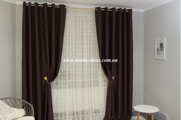 Штора Blackaut Soft FT-41 венге відріз 2 метри