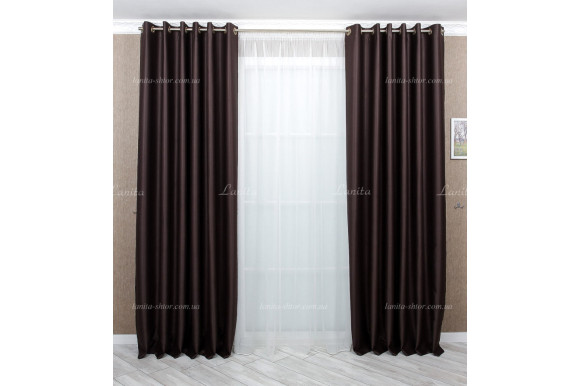 Штора Blackaut Soft FT-41 венге відріз 2 метри