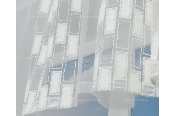 Занавесь юбка бело-молочная ZA-8259 0,57м/3,20м