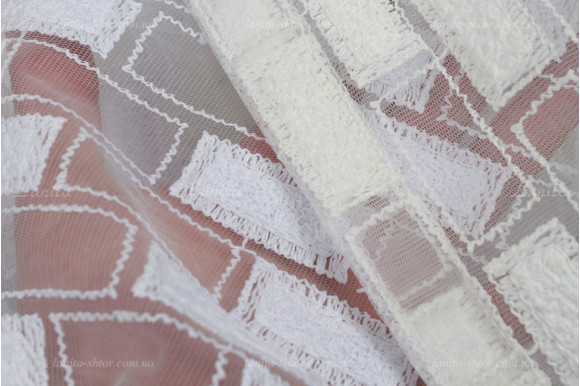 Занавесь юбка бело-молочная ZA-8259 0,57м/3,20м